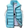 WanYangg Uomo Piumino Smanicato Slim Fit Imbottito Piumino Giubbino Senza Maniche Casual Smanicato Sottogiacca Gilet Collo in Piedi Giubbotto 6# Colore Blu 2XL