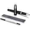 PARKER Urban penna roller, Muted Black (nero) con dettagli cromati, punta sottile e ricarica di inchiostro nero (1931583)