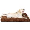 KSIIA Cuscino per Cani Taglia Grande, Cuccia Cane Interno, XL, 105x70cm, Base Antiscivolo, Lettino per Cani, Lavabile in Lavatrice, Materassino Cane, Marrone