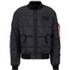 Alpha Industries 1 Giubbotto Bomber a Cuscino da Uomo Giacche, Black, XXL
