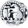 GLOWDAS Famiglia è Amore Charms con Papà Figlio e Mamma Figlia Charm, 925 Argento Sterling Familia per sempre e sempre Perline Fit Braccialetto Pandora Festa del papà, Regalo per Madre/Ragazzo/Ragazza/Natale
