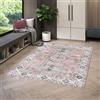 Rugs Essentials BALTA Tappeto design contemporaneo stampato vintage rosa per interni - soggiorno - camera da letto, tappeto 160 x 230 cm, antico medaglione, tessitura meccanica 100% poliestere, 160 x 230 cm, grigio -