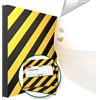 ATHLON TOOLS 2X XXL protezione muro garage riflettente - 50 x 50 cm ciascuno - autoadesivo - protezione urti garage imbottitura protezione bordo porta (giallo/nero)