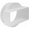 Repa Market 110 x 55 mm / 11 x 5,5 cm Collegamento del canale piatto rettangolare abbreviato per tubo rotondo - Ø100 mm - ventilazione, riscaldamento, raffreddamento - Aria - Aerazione Canalina, Tubi