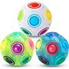 Vdealen Magic Rainbow Ball Set di Palla Magica Palla Antistress Puzzle Arcobaleno Magico Palla da Gioco Giocattoli per Bambini Adolescenti e Adulti Rompicapo per Lo Sviluppo di Abilità 3 Pacchi