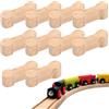 APOMOONS 10 pezzi Set di connettori universali di binari in legno, adattatore per ferrovia in legno, Connettore Per Binario In Legno compatibile con Brio Lillabo Melissa Thomas Ikea, ecc,Per Adolescenti