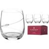 Diamante Silhouette con cristallo Swarovski Premium tagliato a mano bicchiere da whisky bicchiere, set da 15,2 cm, confezione regalo