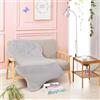 Teppich Wölkchen - Tappeto Soffice Di Pelliccia Finta Di Coniglio - Decorazione Da Salotto - Lavabile Come Tappetino Da Letto - Grigio - 80x120cm