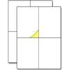 TownStix 50 Fogli, 4 Pezzi per Fogli - Etichette Adesive Stampabili - A4 (148,5 x 105 mm)