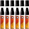 Molotow One4All 627HS - Pennarello acrilico lucido (15 mm di spessore, lucido, altamente coprente e permanente, ad asciugatura rapida, ricaricabile, per quasi tutte le superfici, 6 pezzi, colore 252,