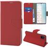 N NEWTOP Cover Compatibile per Samsung Galaxy S10 Lite, HQ Lateral Custodia Libro Flip Chiusura Magnetica Portafoglio Simil Pelle Stand (Rossa)
