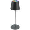 BRILONER - Lampada da tavolo LED senza fili con touch, luce RGB+W colorata, regolabile in altezza, lampada da comodino, lampada da lettura, lampada da tavolo, da esterno, 36x10,5 cm, colore antracite