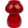 Talking Tables Portacandele in vetro a forma di fungo rosso | o da utilizzare come vaso per boccioli | Eleganti decorazioni natalizie da tavola | ideale come regalo di Natale, decorazione per la casa, riempitivo per