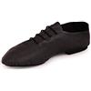 Roch Valley - Scarpe da Jazz, da Donna, in Pelle, con Suola Divisa, Taglia L, Colore: Nero