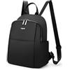 Cinpode Zaino Donna Borsa Zainetto Impermeabile Nylon Casual Tracolla Zainetto Multitasche per Viaggio Scuola Shopping Lavoro, Nero