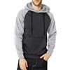 Oanviso Felpa con Cappuccio da Uomo Casual Hoodie Maniche Lunghe con Coulisse Hoody Sweatshirt Bicolore Slim Fit Hooded Felpe Moda Traspirante Sweat con Cappuccio A Grigio Scuro XL