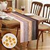 Inhobbok Runner da Tavola Grigio Marrone Strisce Legno Runner Tavola Lavabile Tovaglia Runner Decorazione per Tavolo da Pranzo Sala da Pranzo Runner Tavola per Picnic Festività Cucina Tovaglia 33x183cm