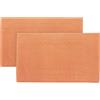 ZOLLNER 2 tappetini da bagno - morbidi e assorbenti zerbini da doccia - lavabili a 95°C - cotone - 50x70 cm - arancione
