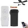 QIACHIP Wifi Ventilatore Lampada Telecomando Kit,Wireless Ricevitore e Trasmettitore con 3 Velocità e 4 Timer,Supporto Smart Life APP, Alexa e Google Home