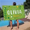 NIBESSER Telo Mare Personalizzato con Nome Telo Mare Microfibra Grande 75x150 cm Asciugamano Mare Antisabbia ad Asciugatura Rapida Ultra-morbido per Piscina Viaggio Sauna, A- Verde