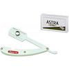 professional H/1 N.075 + ASTRA RASOIO BARBA PROFESSIONALE DAUNE LAMA INTERA A MANO LIBERA + 5 LAME ASTRA PER BARBIERE