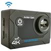 LIJUNGUOCAMERA S9 UHD 4K WiFi fotocamera sportiva con custodia impermeabile, Generalplus 4247, schermo LCD da 2,0 pollici, obiettivo grandangolare 170 gradi (nero) (Colore : Black)