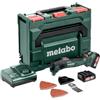 Metabo PowerMaxx MT 12 613089500 - Strumento multifunzione a batteria con batteria 2 x 2 Ah, 12 V, design sottile, luce a LED, accessori inclusi