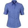 Seidensticker Hemdbluse Langarm Slim Fit Uni Bügelfrei Camicia, Blu (Mittelblau 14), 50 (Taglia Produttore: 44) Donna
