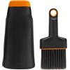 Fiskars Paletta con Spazzola, Paletta da 20,6 cm, Spazzola da 18 cm, Resina Sintetica, Nero/Arancione, 1071302