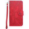 ANNUO Cover iPhone 6/6S,Flip Wallet Case con Chiusura Magnetica,3D Venatura del legno Custodia Cellulare Portafoglio per Funzione Supporto,Rosso