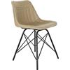 DKD Home Decor Sedia da pranzo, rattan, standard