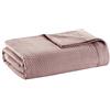 Madison Park Coperta traspirante in 100% cotone egiziano, per letto, divano e divano, a forma di regina, colore rosa