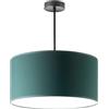 Miratic Lampada a Sospensione Corta con Sorgente Luminosa Sostituibile E27 max. 60W (non inclusa) Paralume in Tessuto (verde bottiglia)
