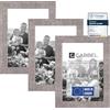CABBEL confezione da tre (3 pezzi) cornici DIN A5-15x21 cm in legno MDF Grigio (Calcestruzzo) con plexiglass infrangibile/Modno