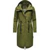 Navahoo Josinaa - Parka leggero da donna, con cappuccio, taglie XS-3XL, Oliva, L