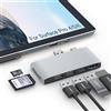 clickfish Surface Pro 6/5/4 Docking Station Hub USB 3.0 4K HDMI Hub Adapter, lettore di schede di memoria SD e TF/Micro SD, convertitore porta HDMI 4K a 30Hz, accessori per Microsoft Surface Pro 6/5/4