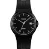 TONSHEN Donna Orologio Semplice Plastica Cassa e Gomma Cinturino Analogico Quarzo Impermeabile Orologi da Polso (Nero)