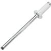 AERZETIX - Set di 50 rivetti ciechi standard Ø4x10mm colore bianco puro RAL 9010 - DIN 7337 - rivetto pop a rottura stelo -in acciaio/alluminio - C48083