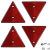 AOHEWEI 4 x Riflettori Posteriori Rossi Triangolo Riflettente per Rimorchio Triangolo di Fissaggio Vite Riflettori Posteriori Cancello Caravan Pareti della Barca Camion Trattore