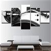 XXXCH Stampa Su Tela - Riproduzione Di Giradischi Di Immagini Per Mixer Dj Immagine Di Arte Della Parete 5 Pezzi Quadri Moderni Dipinti Foto Per Soggiorno Camera Da Letto Divano Tv Sfondo Gy 200X100CM