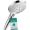hansgrohe Raindance Select S Doccetta 120 3 tipi di getto EcoSmart 9 l/min, Bianco/Cromo, 26531400