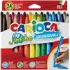 CARIOCA Pennarelli Jumbo - punta 6,0mm - colori assortiti - lavabili - Carioca - scatola 24 pezzi (unità vendita 1 pz.)