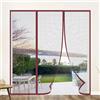 VOLLENC Zanzariera Porta Finestra 180x240cm, Zanzariera Magnetica in Vetroresina, Doppia Apertura Laterale Tenda Zanzariere Magnetiche per Porte Finestre Scorrevole Balcone (marrone)
