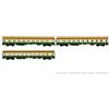 RIVAROSSI HR4344 Set 3 carrozze DR tipo OSShD (A, AB, Bc), verde/beige,