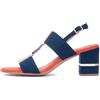 MARCO TOZZI Sandali Donna con Tacco Estivi Vegani, Blu (Navy Comb), 40 EU