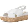 MARCO TOZZI Sandali Donna con Tacco in Pelle con Zeppa, Bianco (Weiß), 38 EU