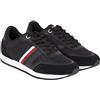 Tommy Hilfiger Sneakers da Runner Donna Essential Stripes Scarpe Sportive, Nero (Black), 36 EU