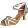 Diamant - Diamant Damen Latein Tanzschuhe 035-077-013, Scarpe Da Ballo - Standard & Latino da donna, Argento (Silber (Silber)), 35 1/3