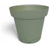 Ecoplast | Vaso Fiori Origine in Plastica Riciclata, Coprivaso per Piante, Verde Pallido Scuro, 25x21,5, Made in Italy