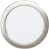 Eglo Alange - Faretto da incasso a LED, plafoniera rotonda, lampada da soffitto in metallo e plastica, colore: bianco e argento, colore luce: bianco caldo, diametro 16,6 cm